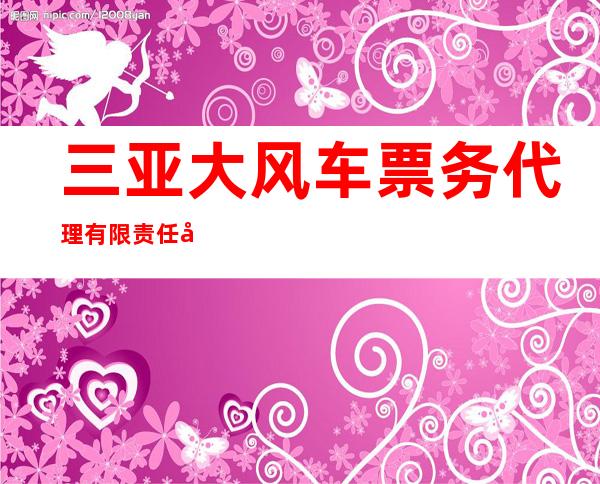 三亚大风车票务代理有限责任公司