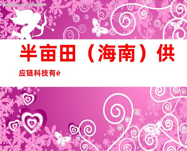 半亩田（海南）供应链科技有限公司