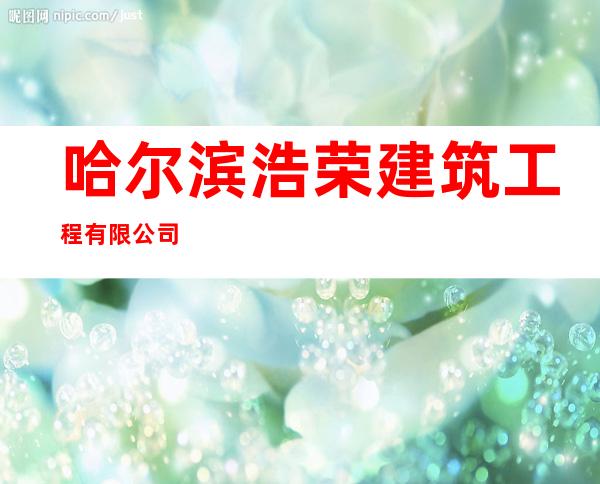 哈尔滨浩荣建筑工程有限公司