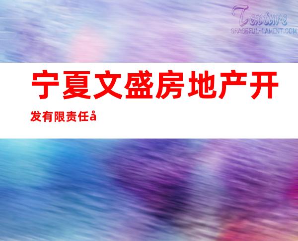 宁夏文盛房地产开发有限责任公司