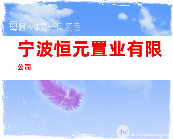 宁波恒元置业有限公司