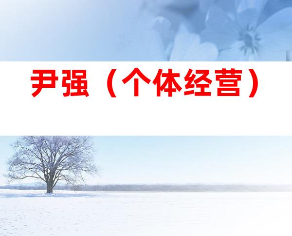 尹强（个体经营）