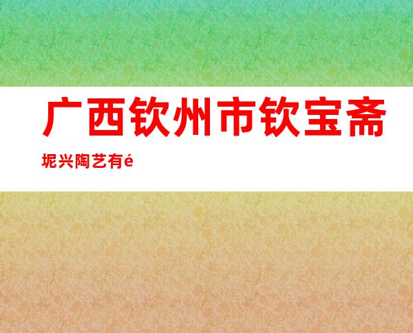 广西钦州市钦宝斋坭兴陶艺有限责任公司南宁分公司