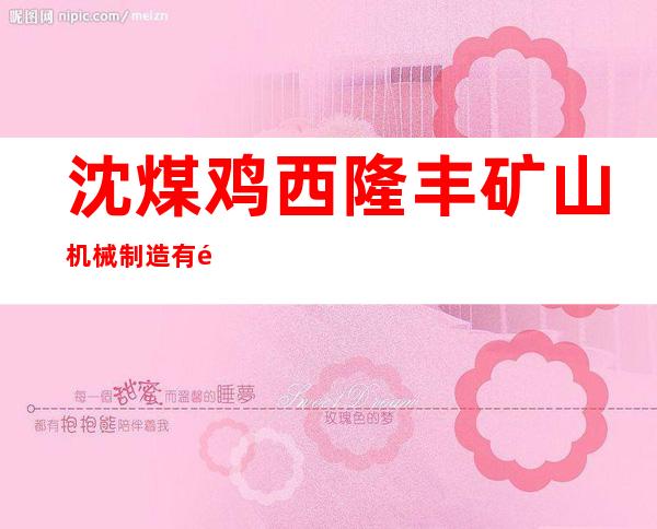 沈煤鸡西隆丰矿山机械制造有限公司