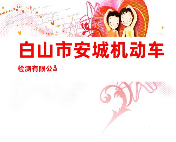 白山市安城机动车检测有限公司